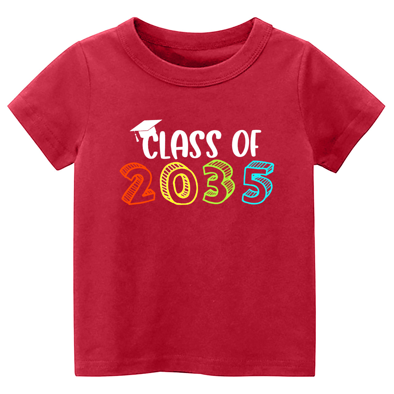 Hand Print-Class Of 2035 Personalized Shirts For School Kids