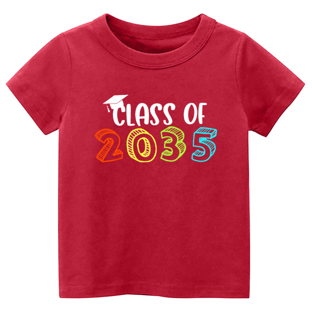 Hand Print-Class Of 2035 Personalized Shirts For School Kids