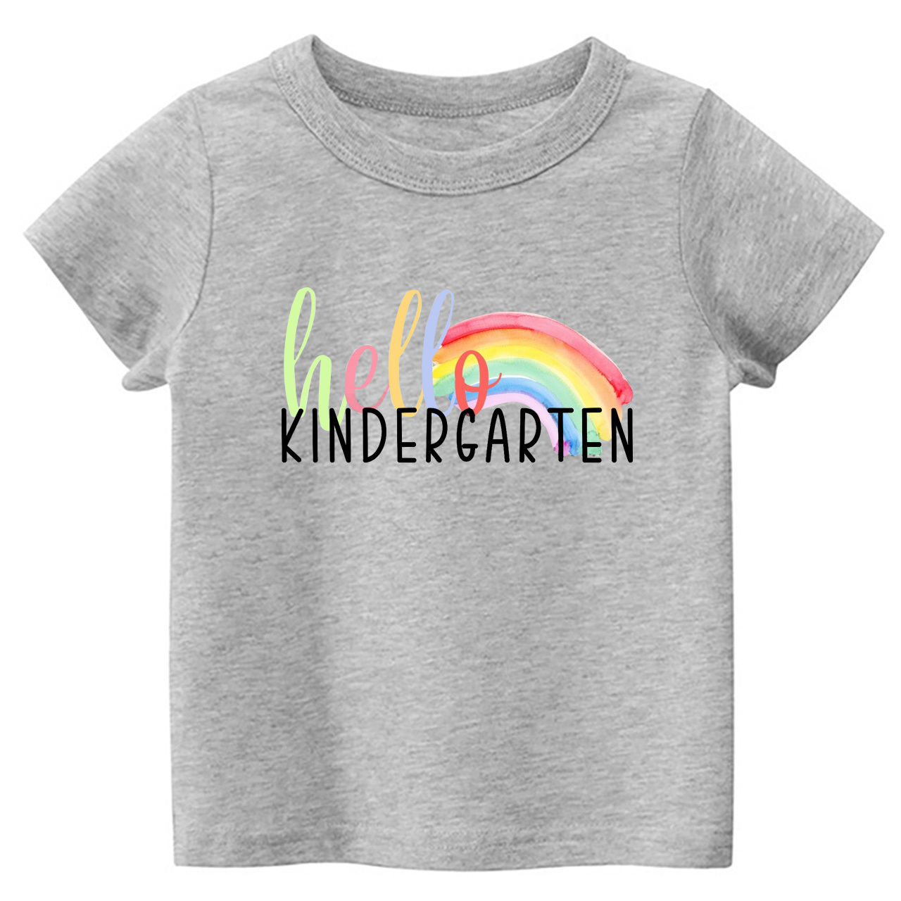 Hello Kindergarten Rainbow School Life Kids Shirts