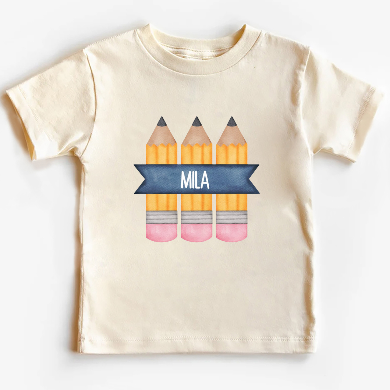 Personalized Back to School Pencil Name Kids Shirts