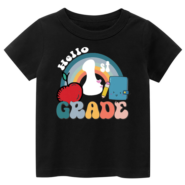Personalized Hello XX Grade Back To School Kids Shirts