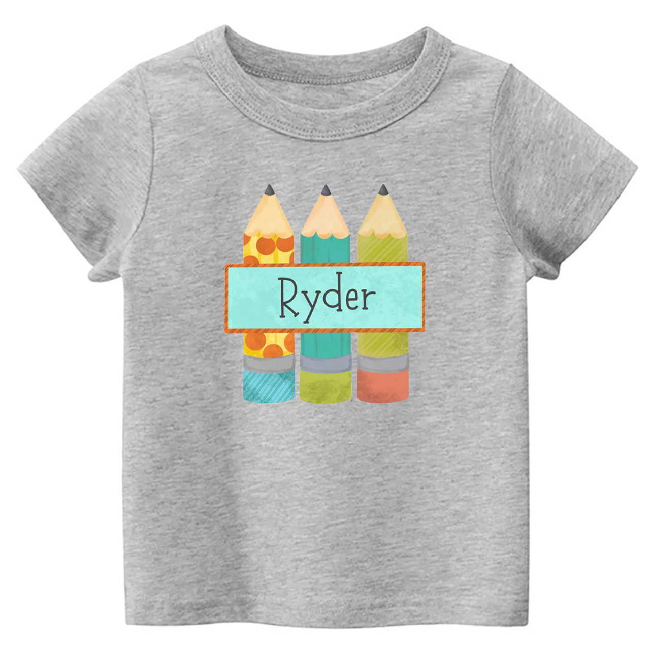 Personalized Three Pencils Back to School Kids Shirts
