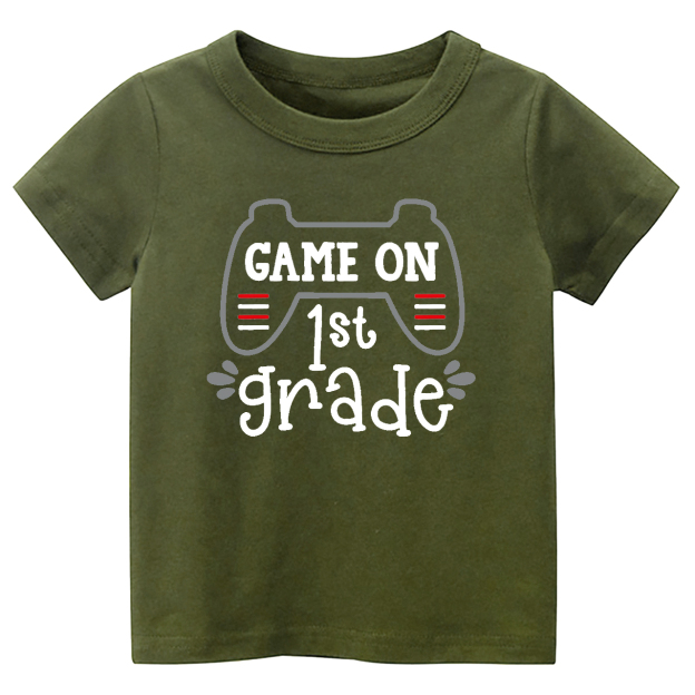 Personalized Game On XX Grade Kids Shirts