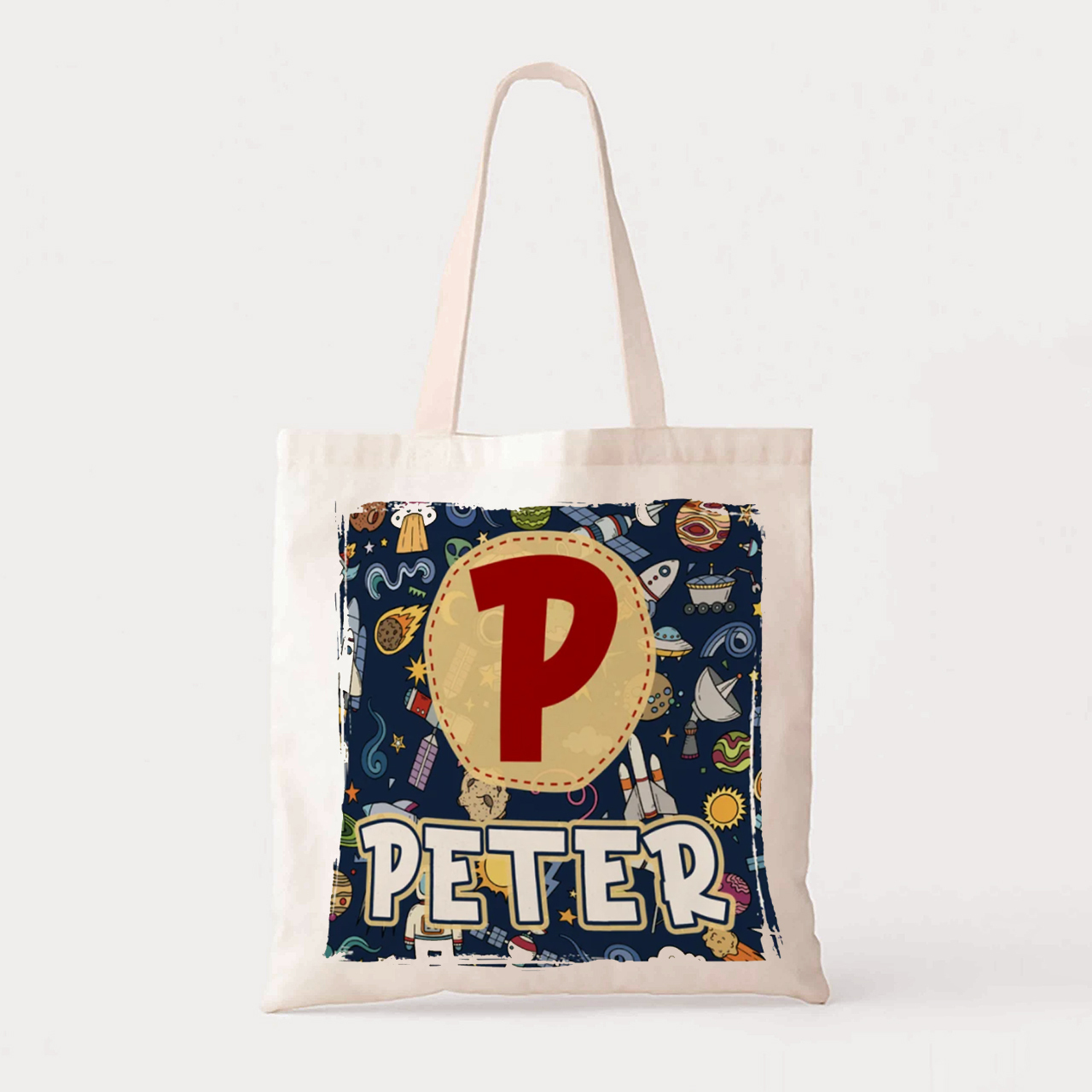 Personalized Graffiti Kids Name Tote Bag