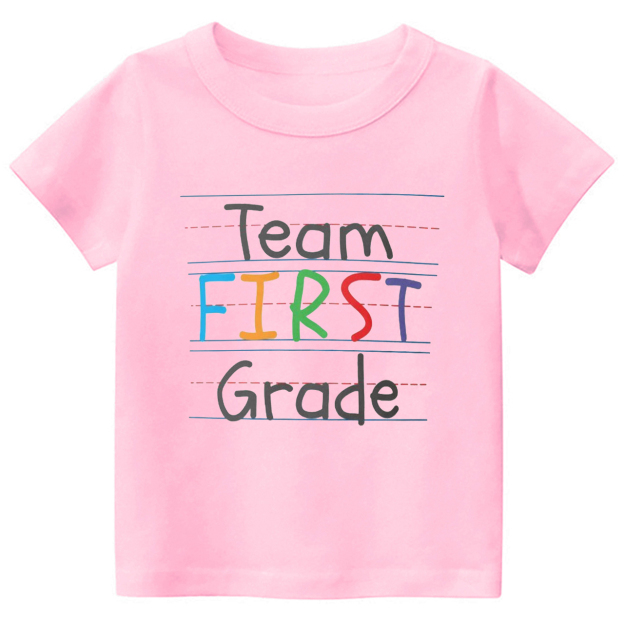 Team First Grade Back To School Kids T-shirts
