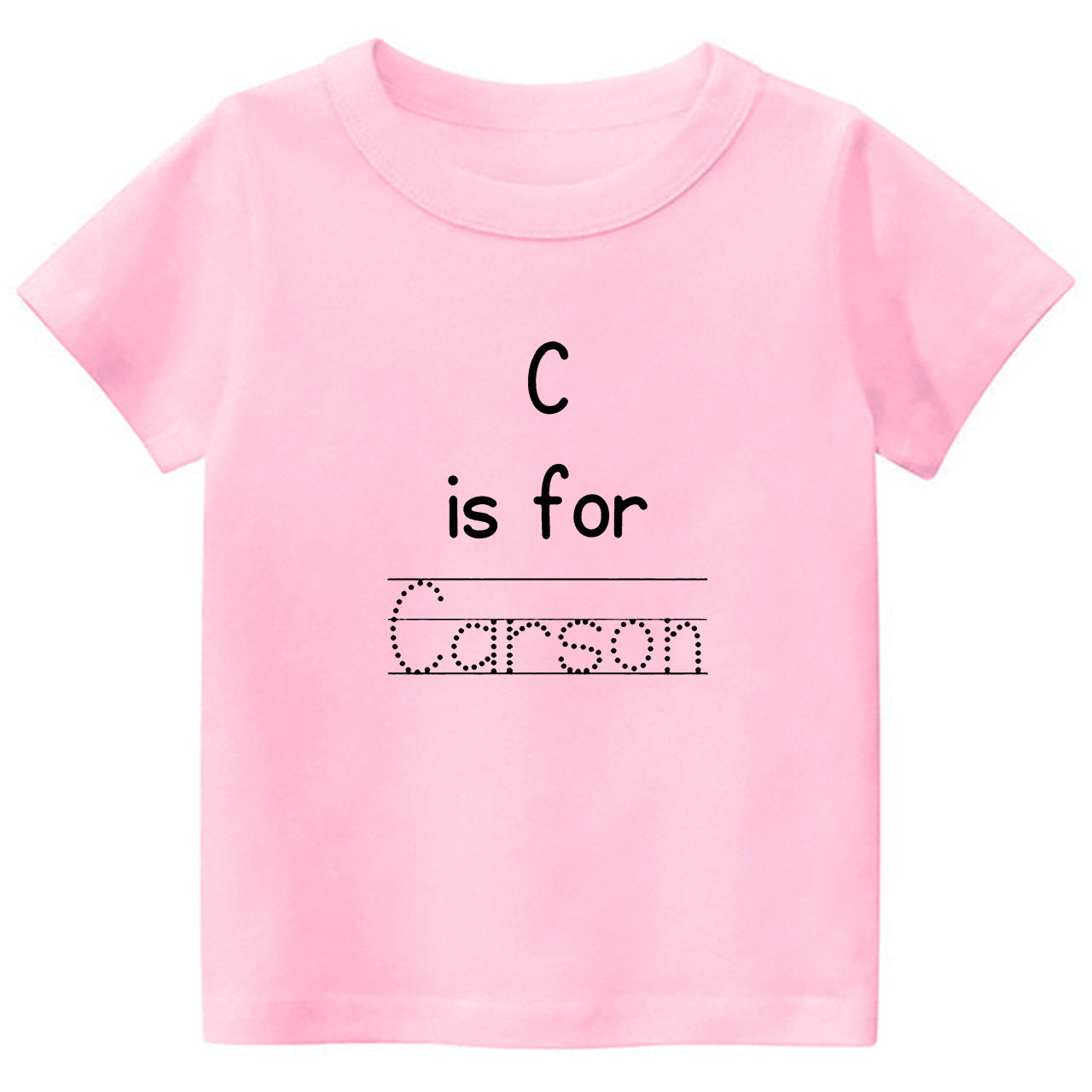 Personalized Alphabet Is For Name Back To School Kids T-shirts