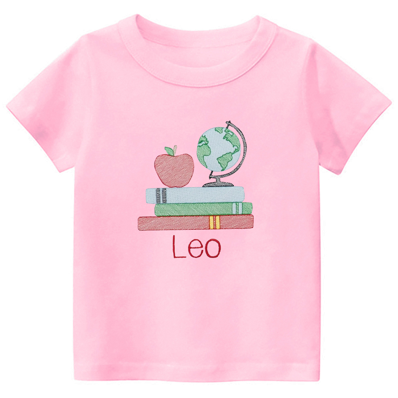 Vintage Globe Book Personalized Back to School T-Shirt