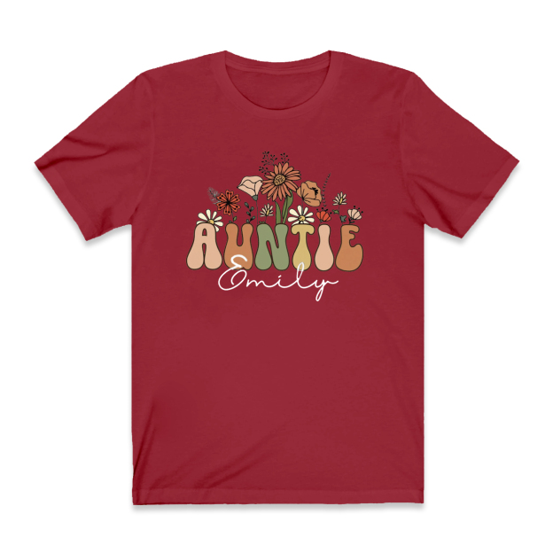 Personalized Wildflowers Shirt For Aunt