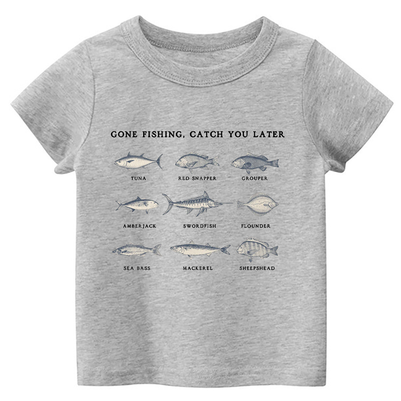 Cute Fishing Natural Kids Shirt