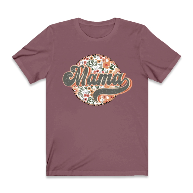 Groovy Boho Floral Mama T-Shirt