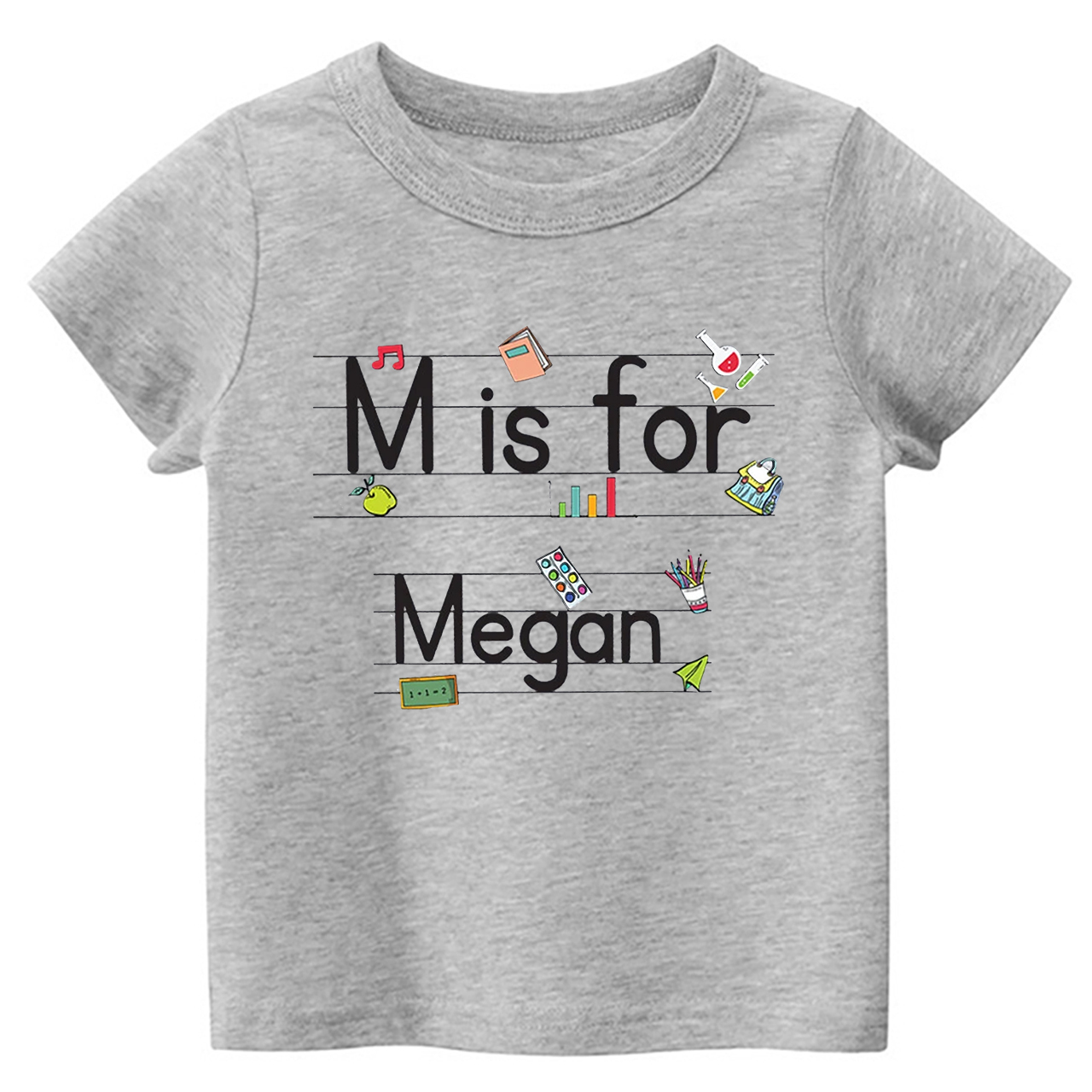Cute Line Custom Name Back To School Tees