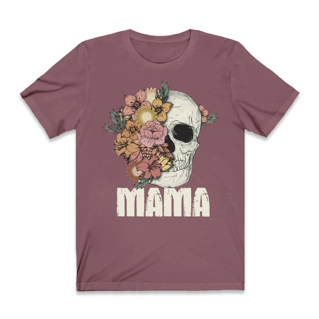 Floral Skull Fall Shirt For Mama