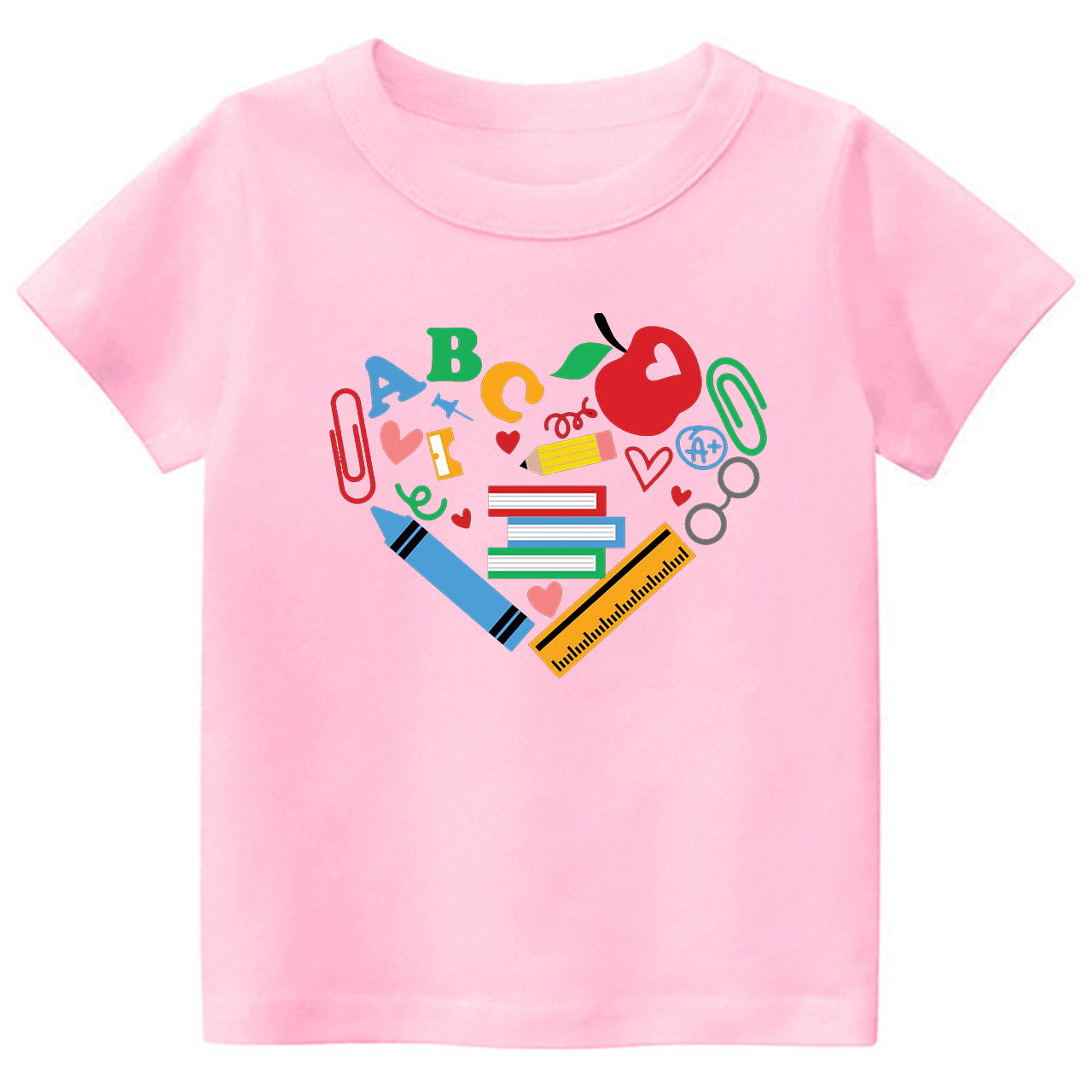 I love school - Children's Heart T-Shirt