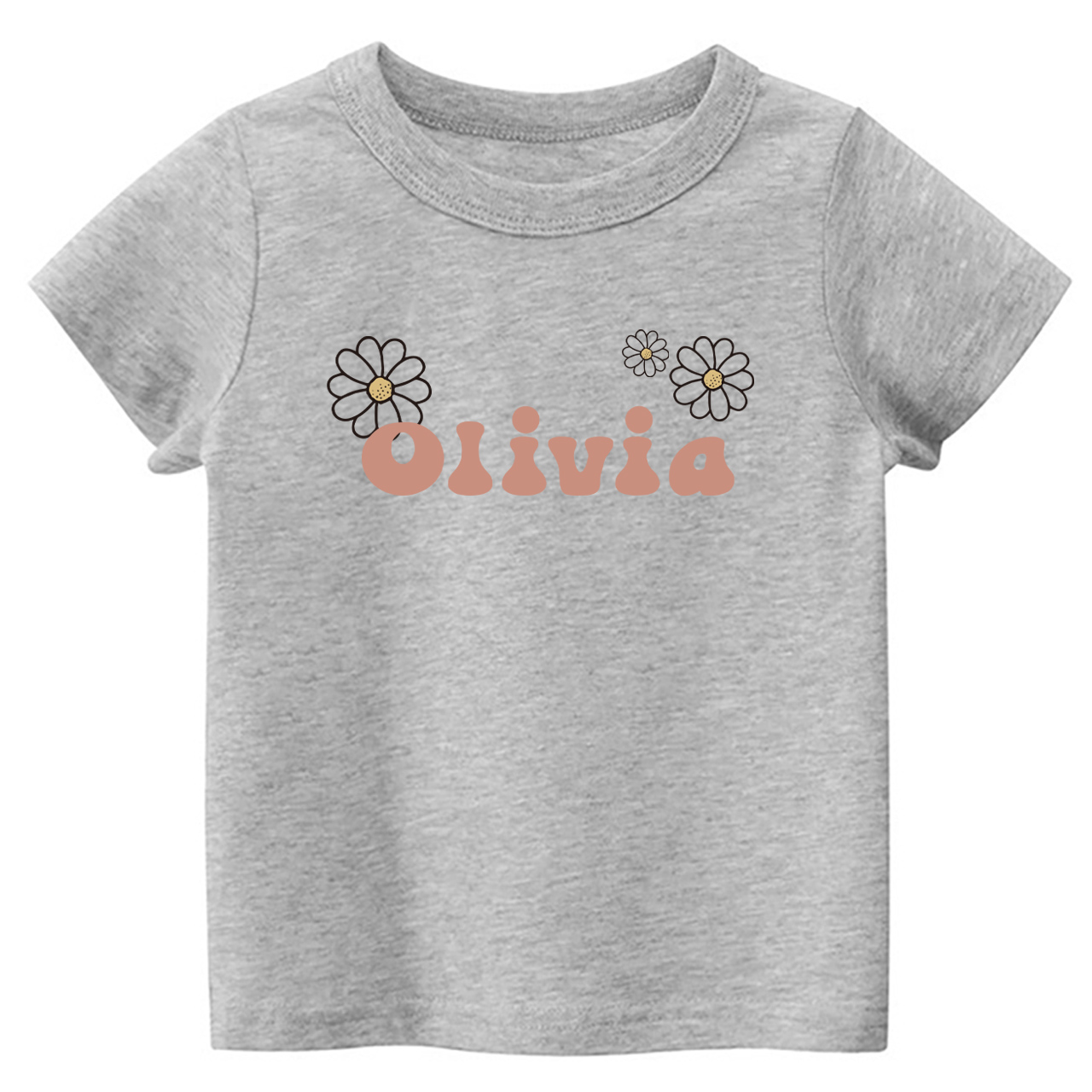 Personalized Girls Daisy Name Toddler Shirt