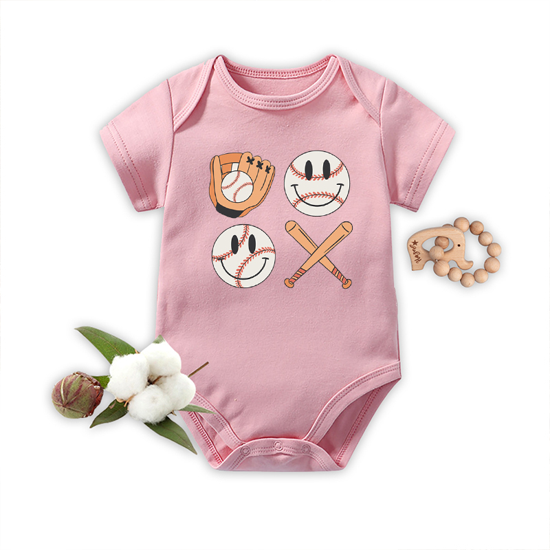 Baseball Vibes Baseball Bat Bodysuit For Baby
