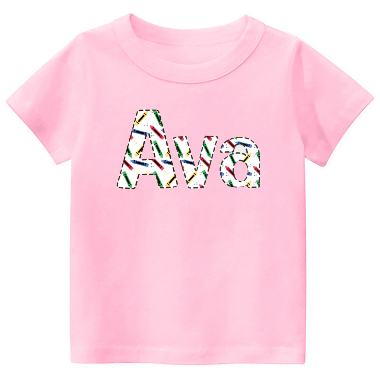 Kids Back to School Tee-Personalized Pencil Name