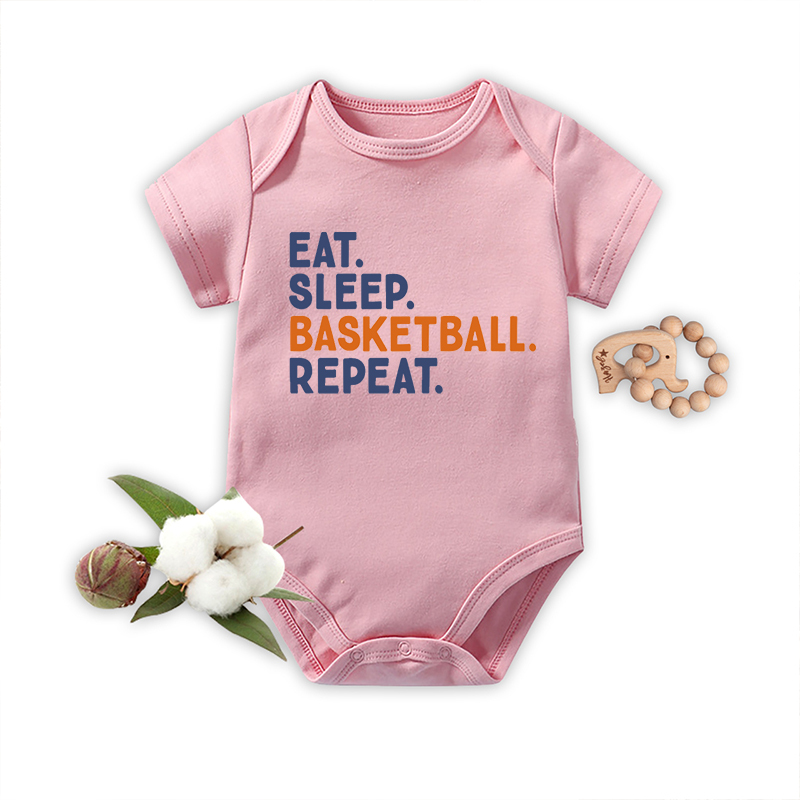 Eat Sleep Basketball Bodysuit For Baby