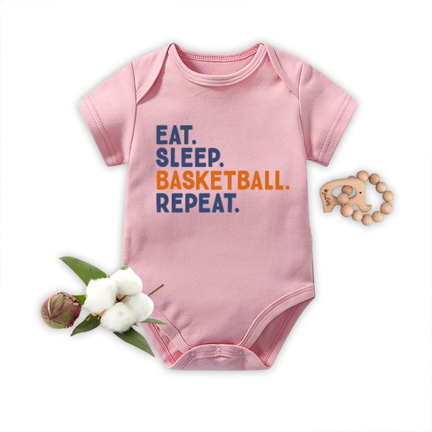 Eat Sleep Basketball Bodysuit For Baby