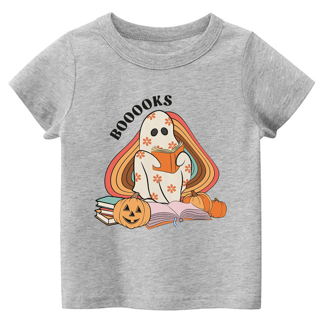 Retro Books Ghost Halloween Toddler Shirt