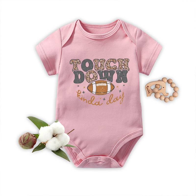 Touch Down Football Kinda Day Bodysuit For Baby