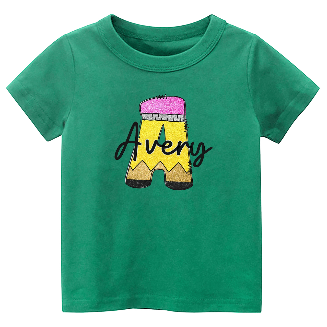 Monogram Pencil Back To School Kids Shirt