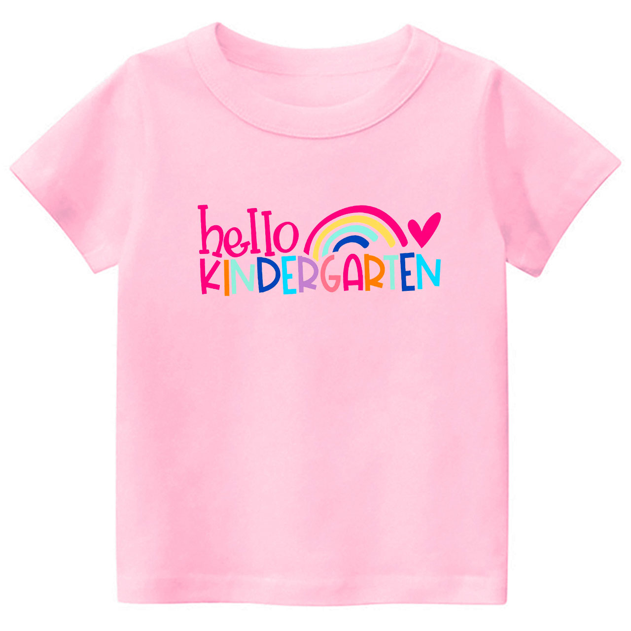Hello Kindergarten Colorful Rainbow Shirt