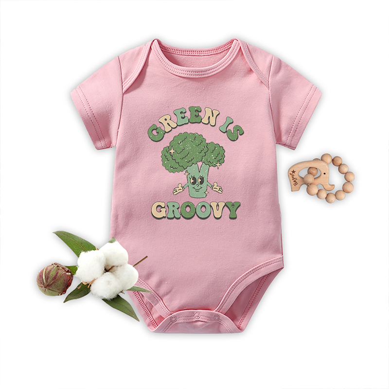 Green Is Groovy Bodysuit For Baby