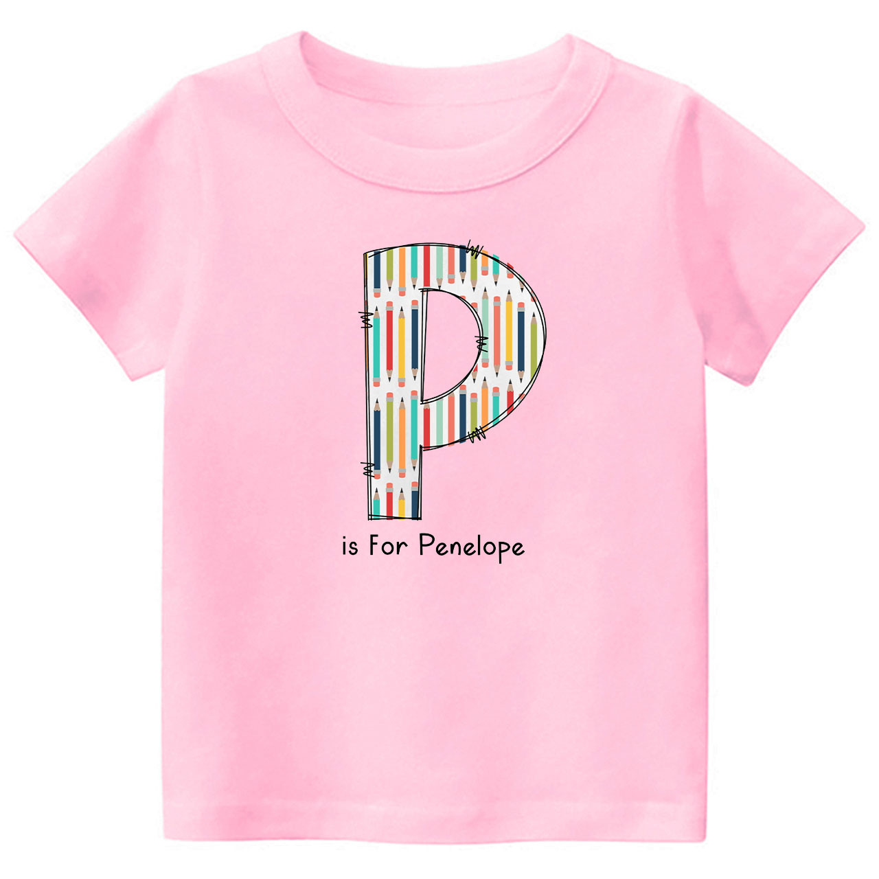 Personalized Back To School Pencil T-Shirt With Name