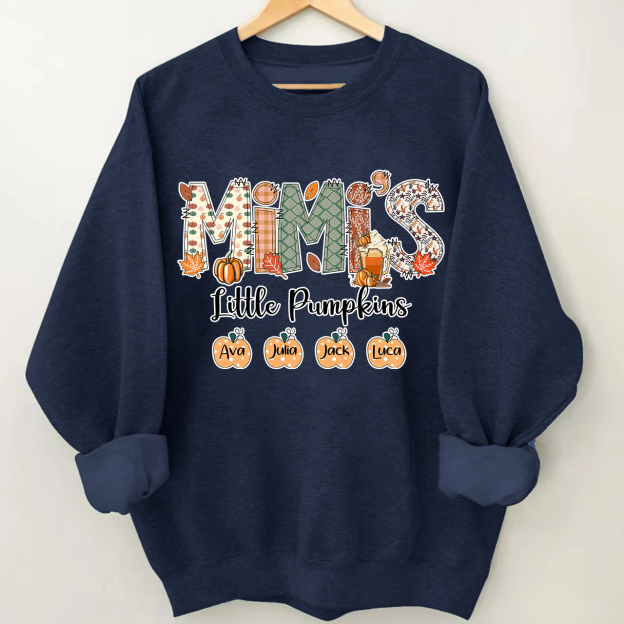 Personalized Fall Pumpkins Sweatshirt With Kids Name