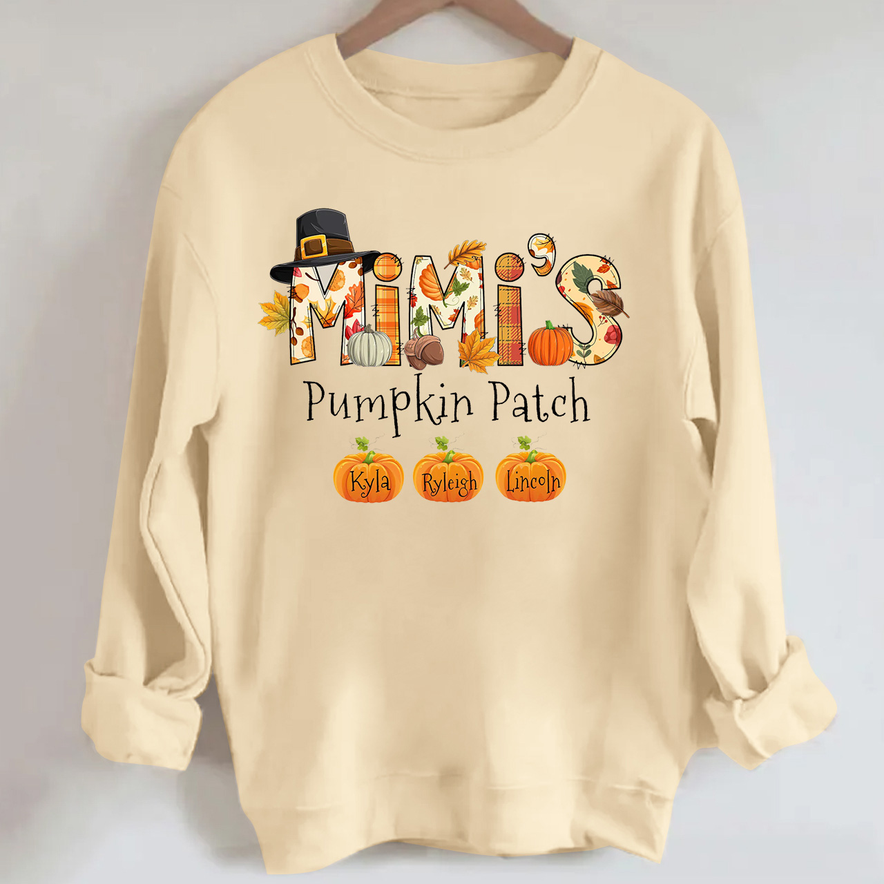 Custom Mimi Pumpkin Patch Fall Halloween Sweatshirt