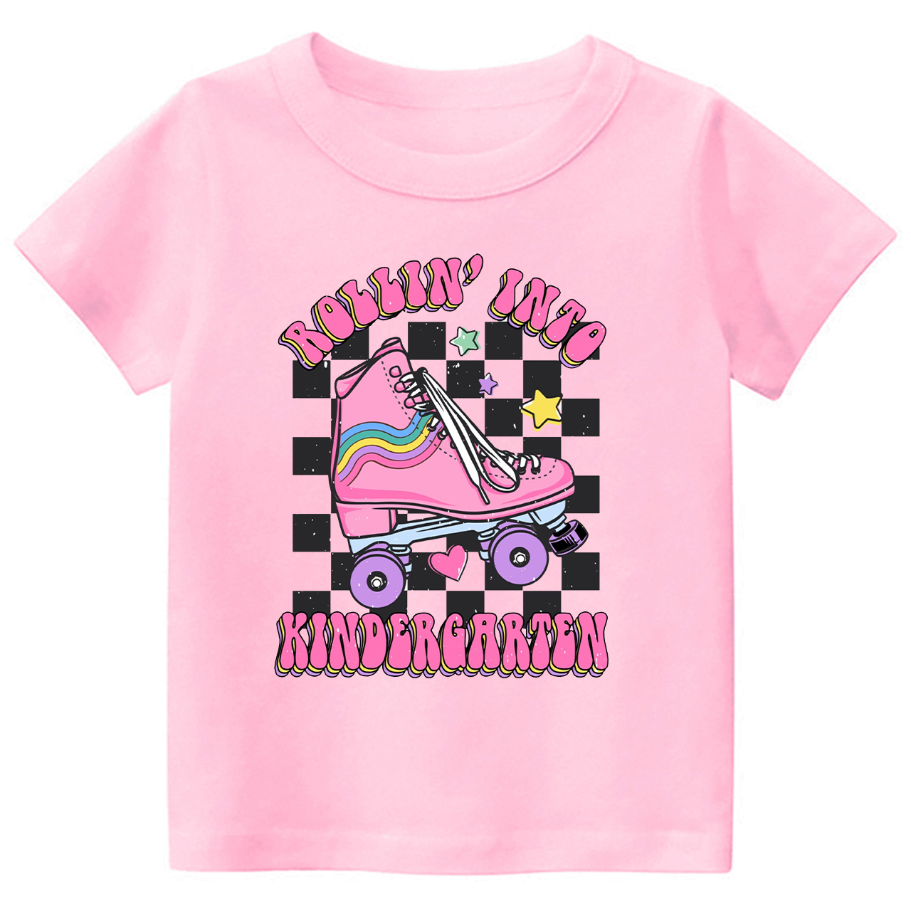 Rollin Into Kindergarten Back To School Kids Shirt