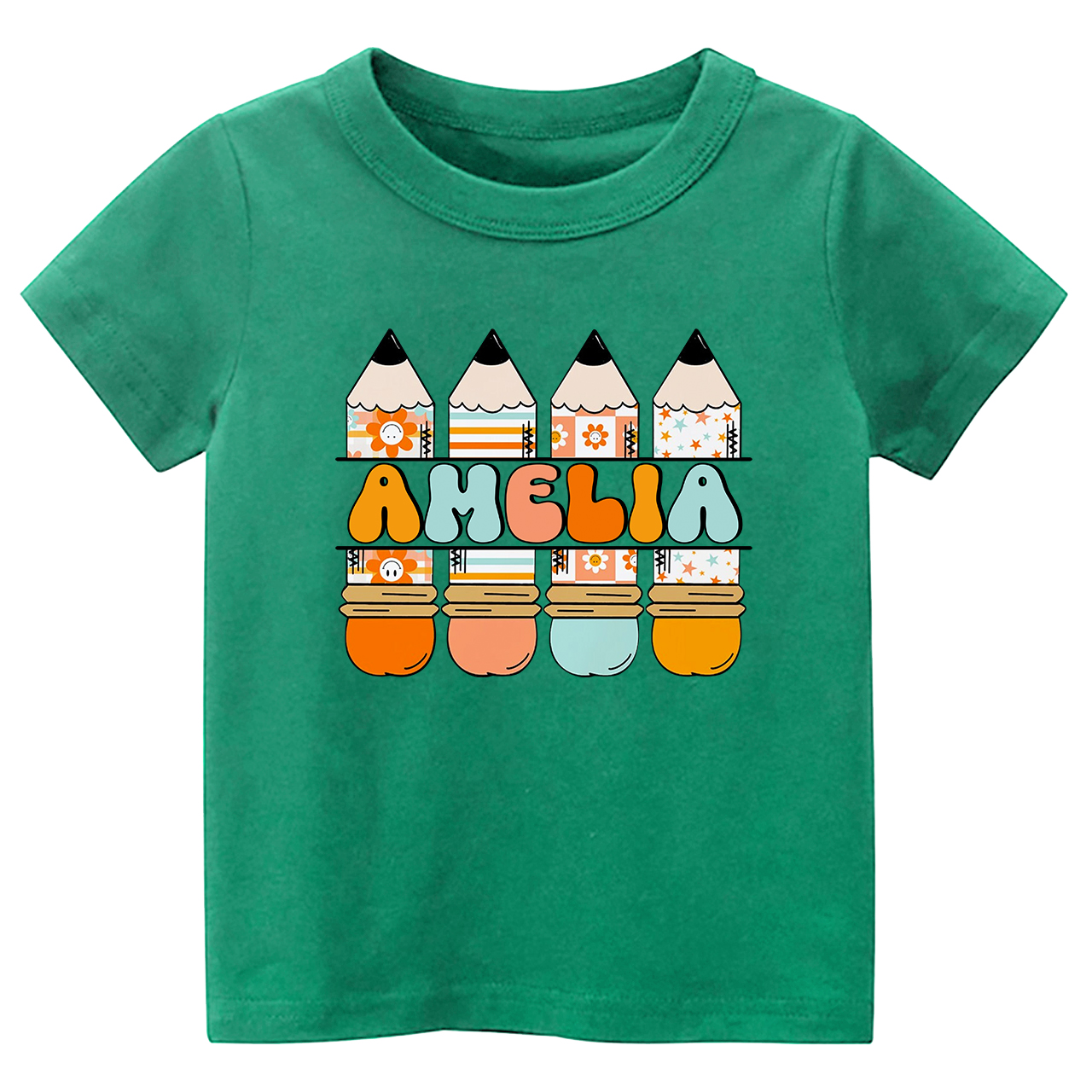 Personalized Pencil Kids Name Back To School Toddler Shirts