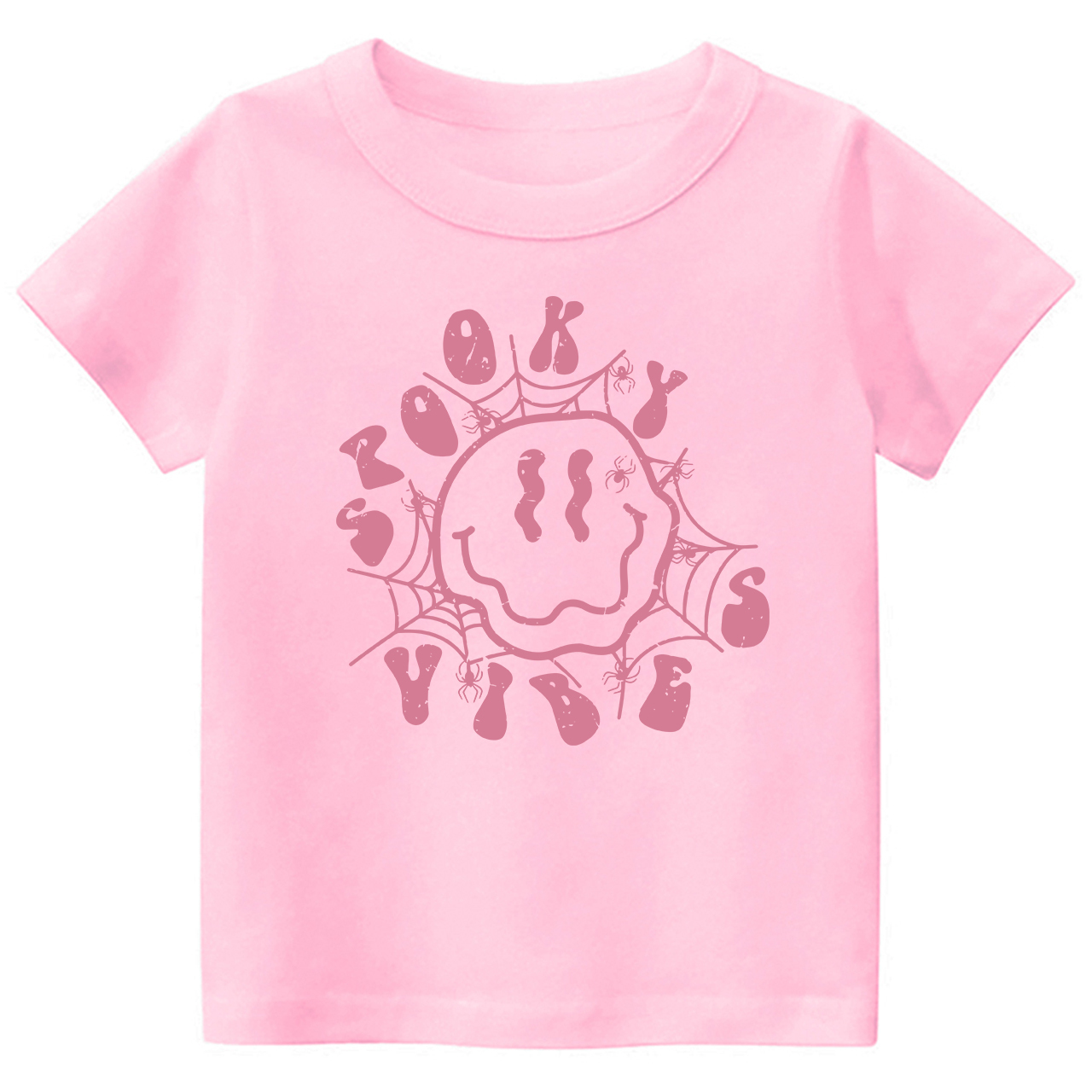 Spooky Spider Web Vibes Cute Fall Toddler Tees