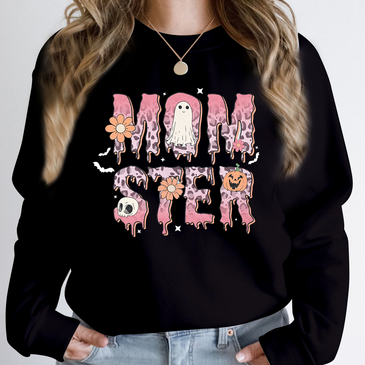 Momster Fall Sweatshirt For Halloween