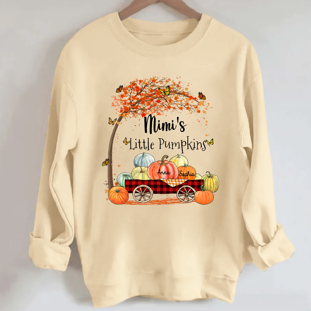 Custom Nickname Little Pumpkin Fall Halloween Sweatshirt