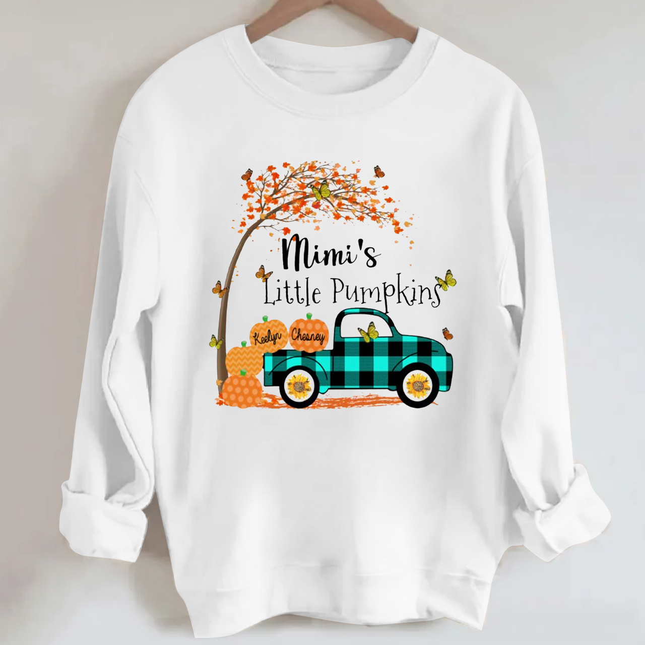 Personalized Pumpkin Truck Halloween Sweatshirt