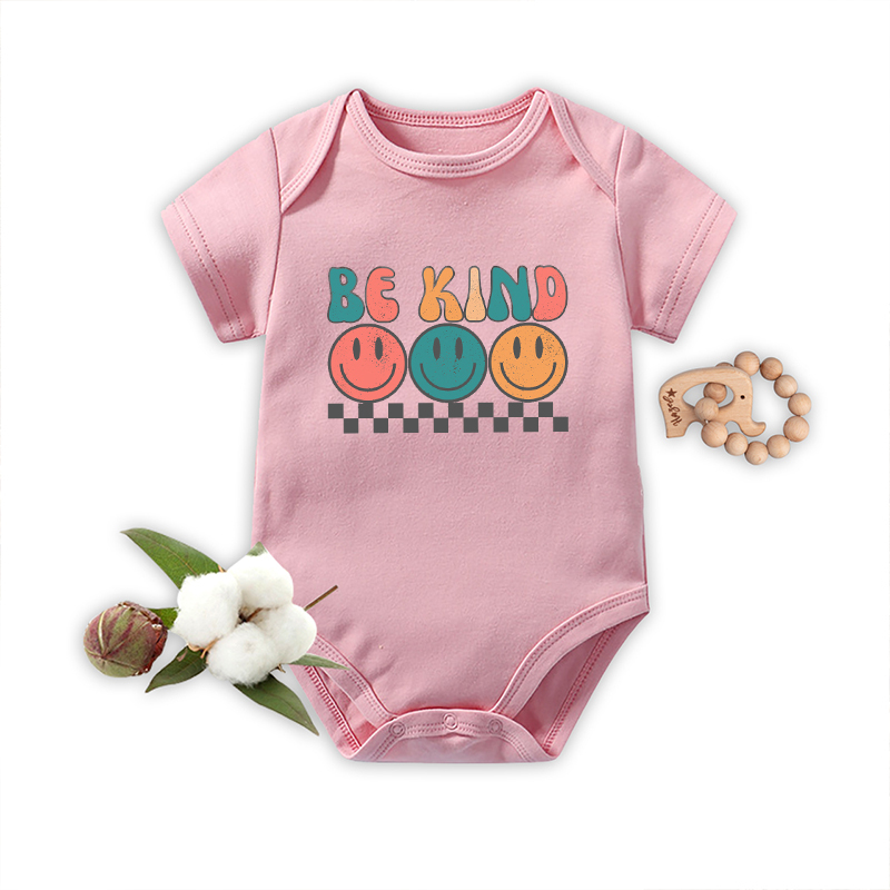 Be Kind Smiley Face Bodysuit For Baby