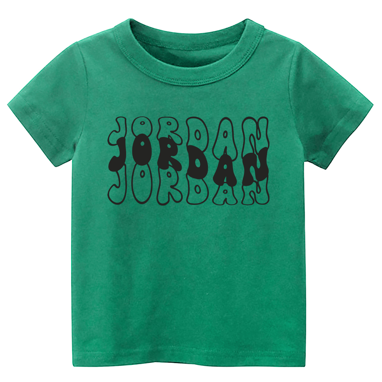 Custom Kids Shirt With Retro Wavy Name 