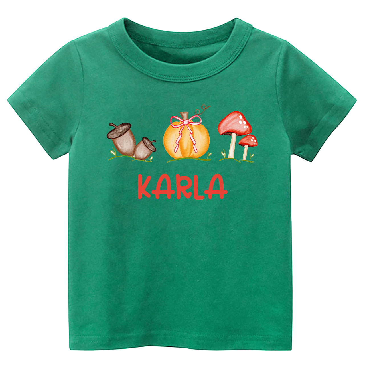 Personalized Fall Mushroom Kids Shirt 