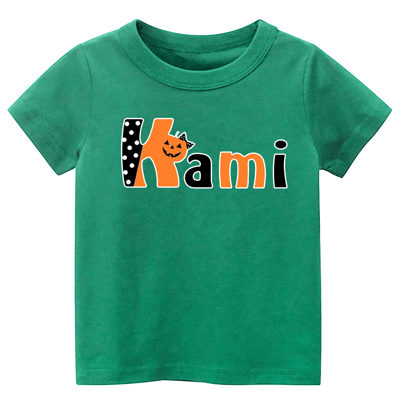 Personalized Halloween Pumpkin Letters Kids Shirt 