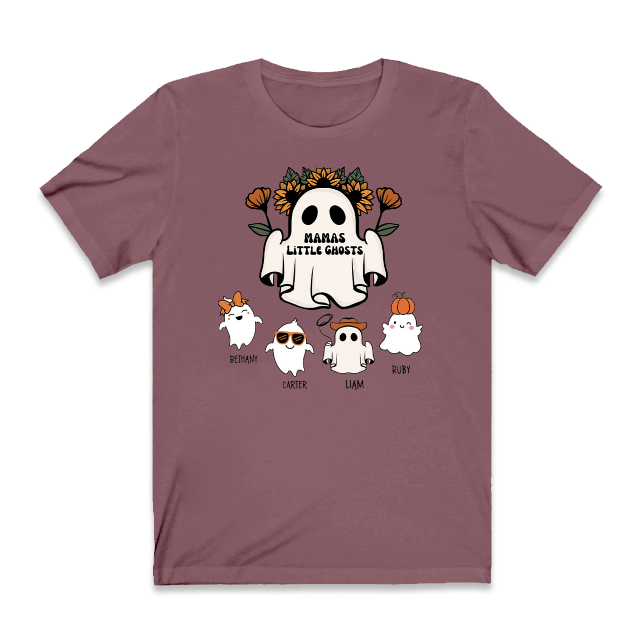 Personalized Cute Ghost Halloween Shirts For Mama