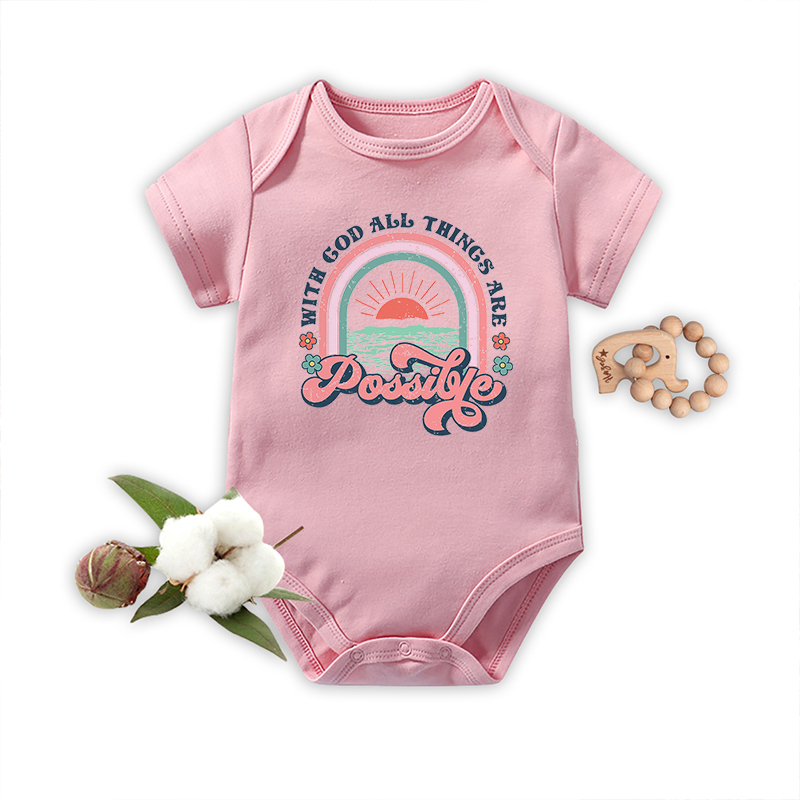With God All Things Are Possible Bodysuit For Baby