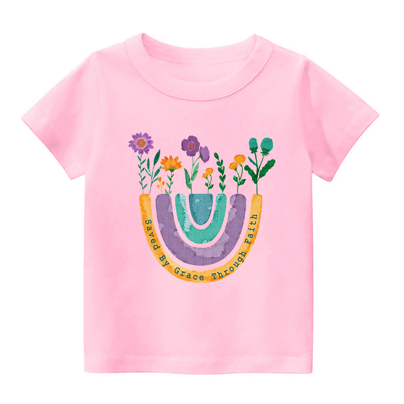 Saved By Grace Through Faith Kids Shirt