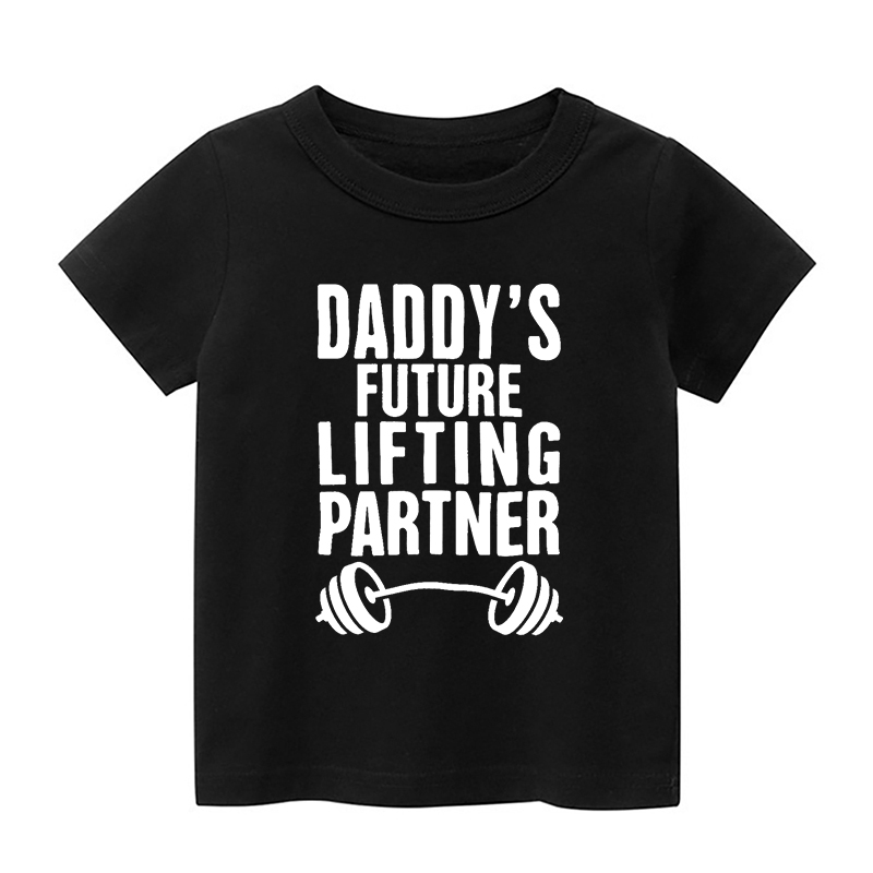 Daddy's Future Lifting Partner Kids Shirt