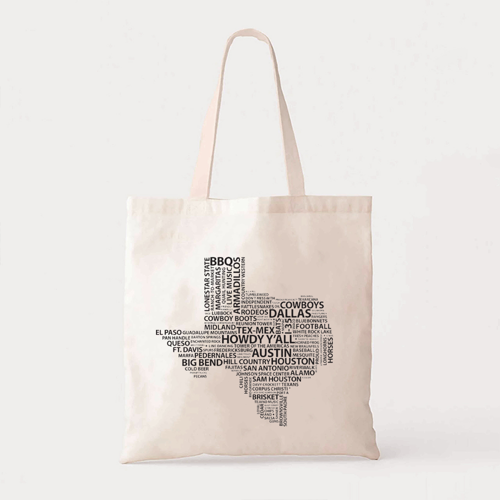 Words of Texas Tote Bag