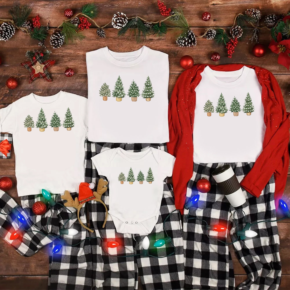 Snow Trees Christmas Family Matching Shirt