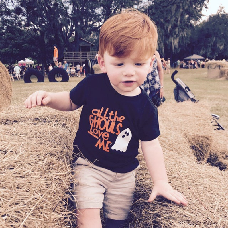 Boys Halloween Shirt - All The Ghouls Love Me