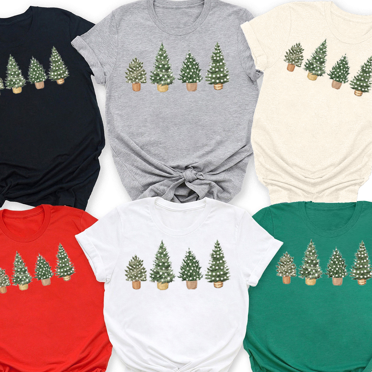 Snow Trees Christmas Family Matching Shirt
