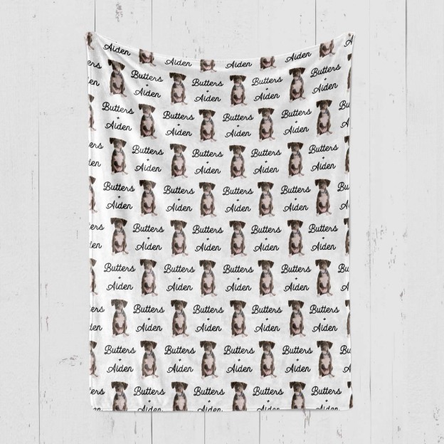 Personalized Pet+ me  Blanket 
