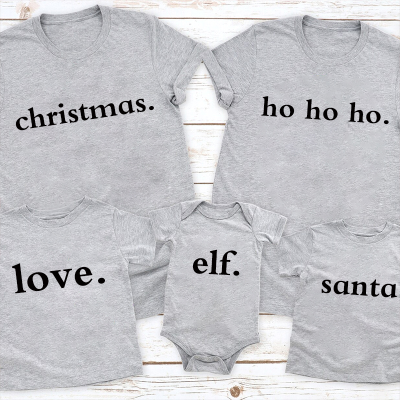 Christmas Words Family Matching Shirt